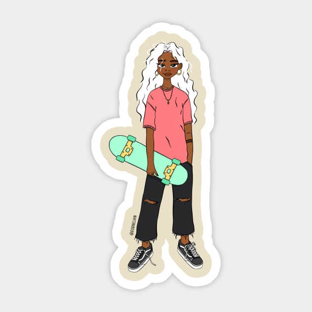 Skater Sticker by RobinElayn